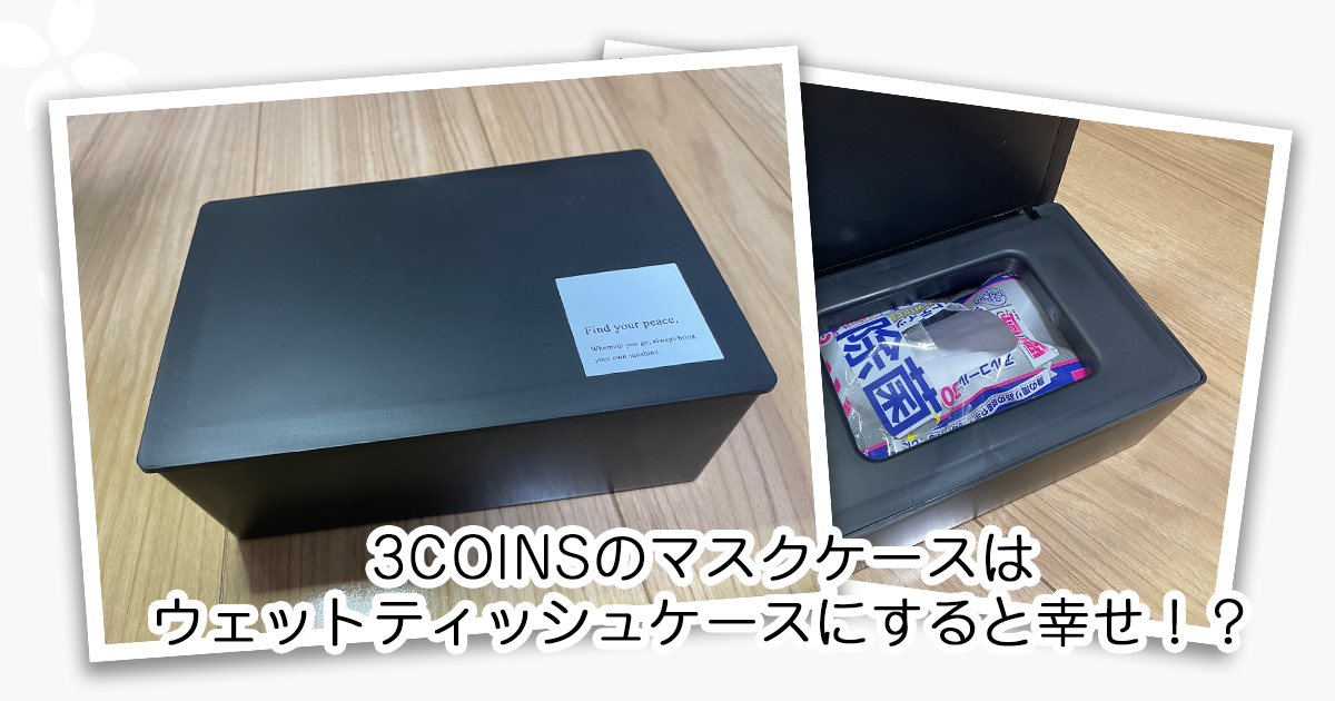 淡々日和 | 3COINS のマスクケースをウェットティッシュケースに